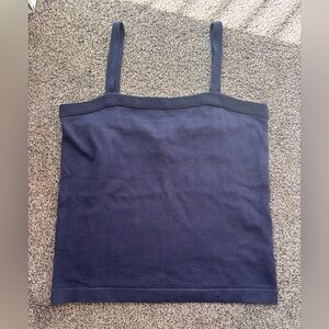 Anne Klein Navy Blue Knit Tank Sweater